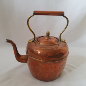 Home handcrafted moroccan copper kettle with brass handle